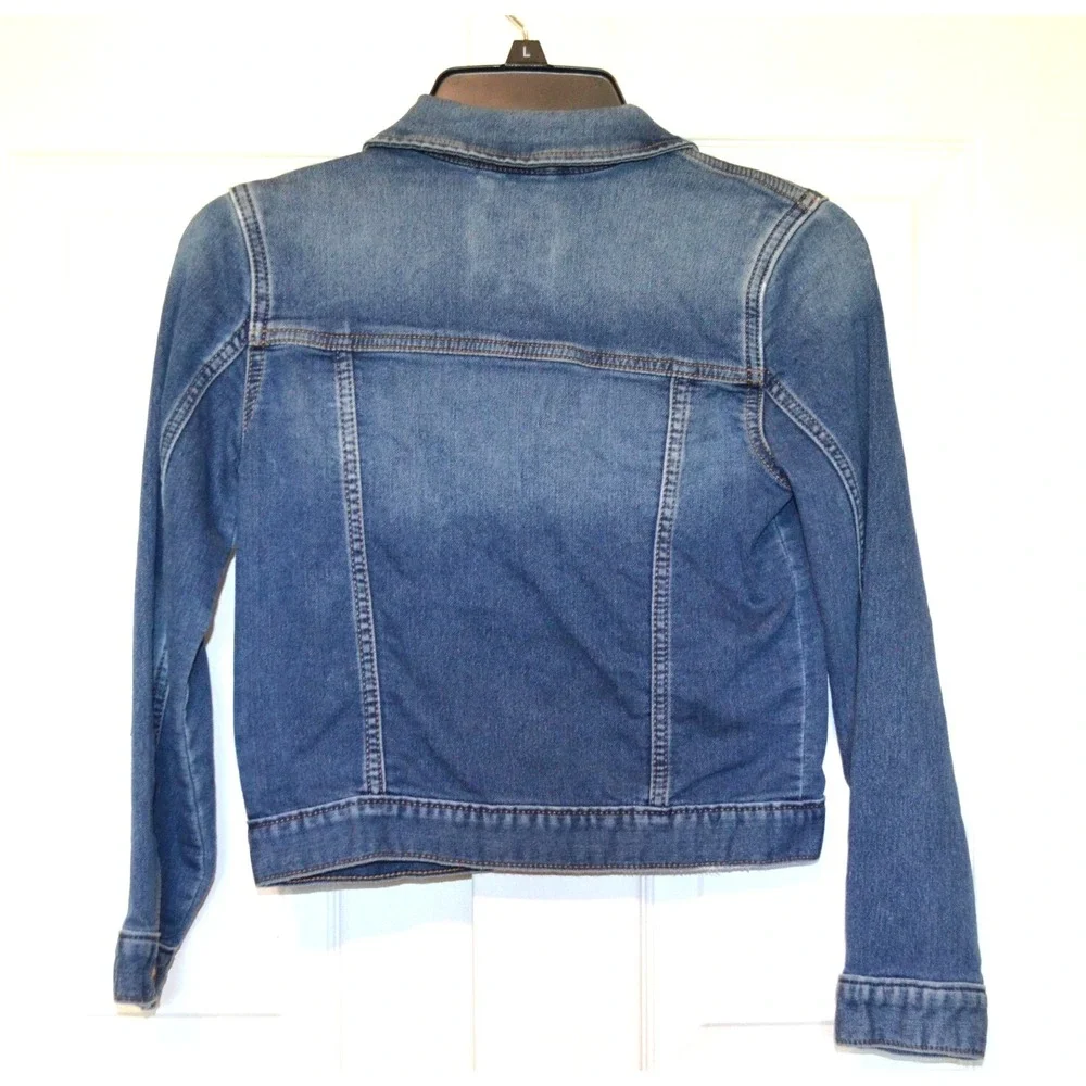 Gap Blue Denim Button Front Trucker Jacket Youth‎ Girls Size L